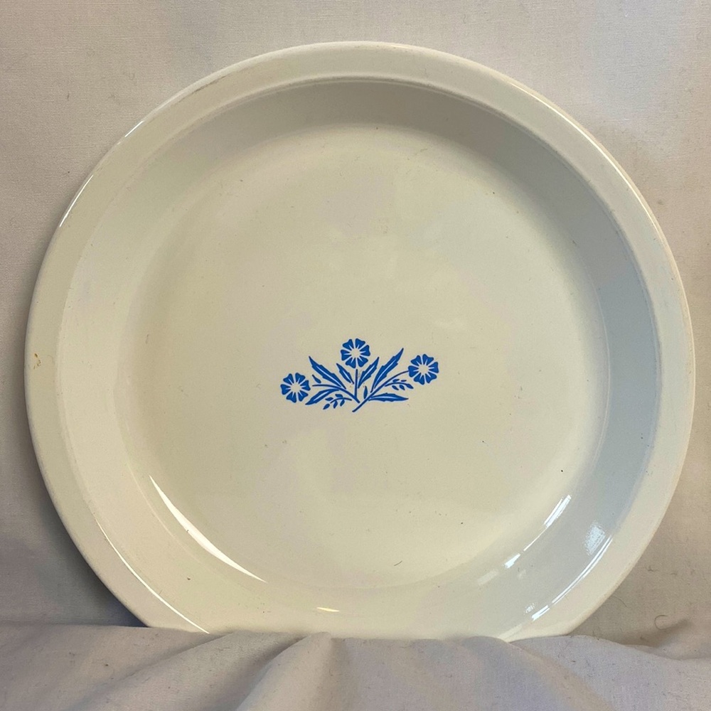 Corning Ware 9” Pie Plate Blue Flowers